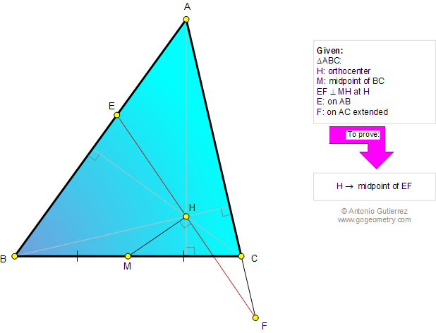 Triangle, Orthocenter, Midpoint, Perpendicular