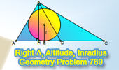 Right Triangle, Altitude, Angle Bisector, Inradius