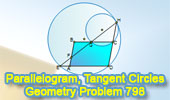 Parallelogram, Secant Line, Tangent Circles, Triangle