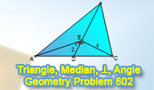 Scalene Triangle, Median, Perpendicular, Angle, Measurement