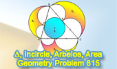 Triangle, Incircle, Arbelos, Area