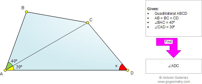 Quadrilateral, Triangle, Angle, 30 degrees