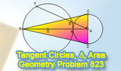 Tangent Circles, Diameter, Perpendicular, Triangle, Area, Tangency Point