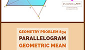 Parallelogram, Diagonal, Similarity, Geometric Mean, Mean Proportional