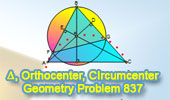 Triangle, Orthocenter, Circumcenter, Circle, Concyclic Points