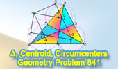 Triangle, Medians, Centroid, Circumcenters, Perpendicular, Congruence, Similarity