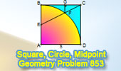 Problem 853: Square, Arc, Quadrant, Triangle, Perpendicular, Metric Relations