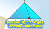 Isosceles Right Triangle, Cevian, Ratio 2:1, 45 Degrees, Congruence, Angles, Auxiliary Lines