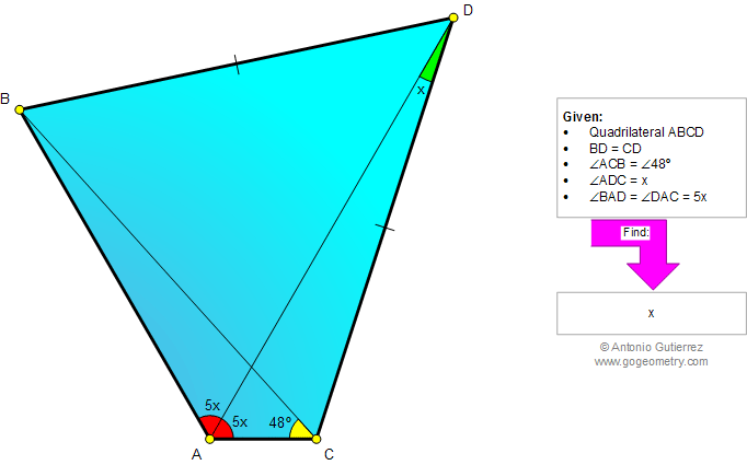Quadrilateral, Diagonal, Triangle, Congruence, Angle Bisector