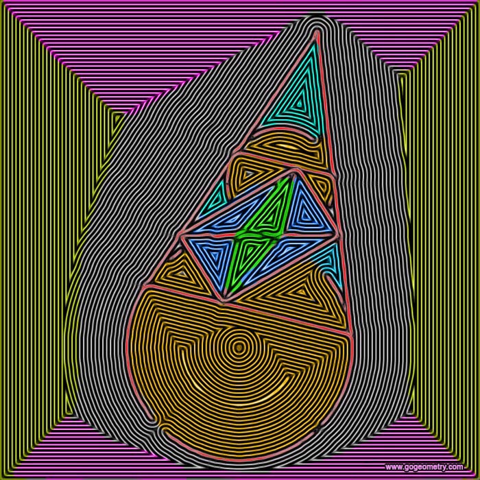 Geometric Art: Isolines of Problem 1267, Isolines. Triangle, Circle, Parallelogram, Geometry for Kids, Software