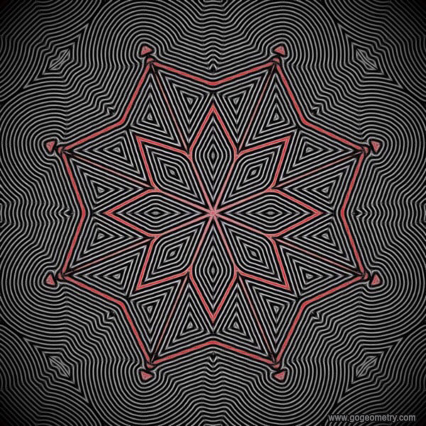 Geometric Art: Isolines of Problem 763, Parallelogram, Parallel Lines, Symmetry, Geometry for Kids, Software