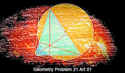 Geometry Problem 21, Art 01 Sketch, Triangle, Circles