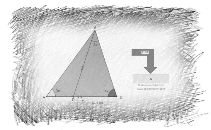 Geometry Problem 07, iPad app PicSketch Artwork, Art 01, Triangle, Angles