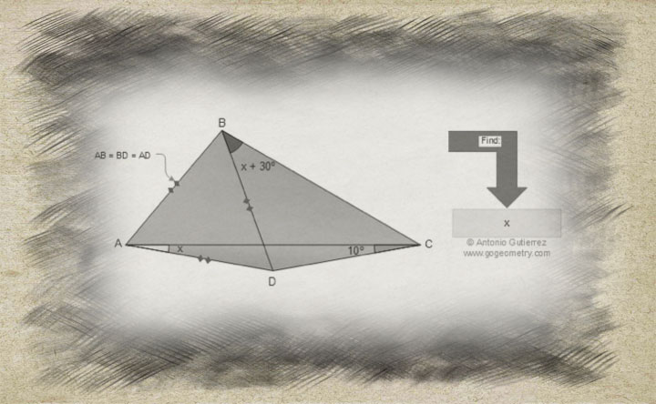 Geometry Problem 09, iPad app PicSketch Artwork, Art 01, Triangle, Angles
