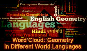 Word Cloud: Geometry in Different Living World Languages