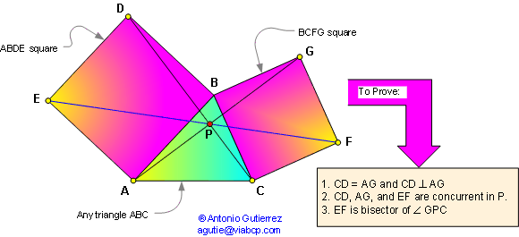 Triangle And Squares Theorems 1 College Geometry Sat Prep Math