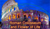 The Roman Colosseum and Flower of Life