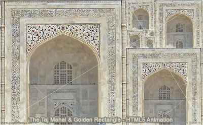 The Taj Mahal and Golden Rectangles, HTML5 Animation for iPad and Nexus
