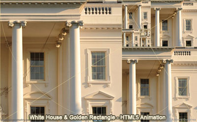 White House Front 2, Washington D.C. and Golden Rectangles, HTML5 Animation for iPad and Nexus